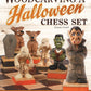 Woodcarving a Halloween Chess Set