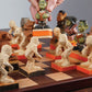 Woodcarving a Halloween Chess Set