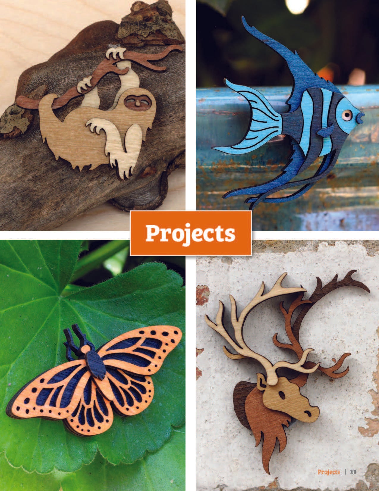 Layered Animal Projects for Your Laser Cutter and Scroll Saw