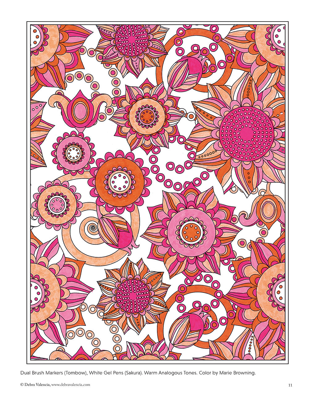 Modern Flowers Coloring Book