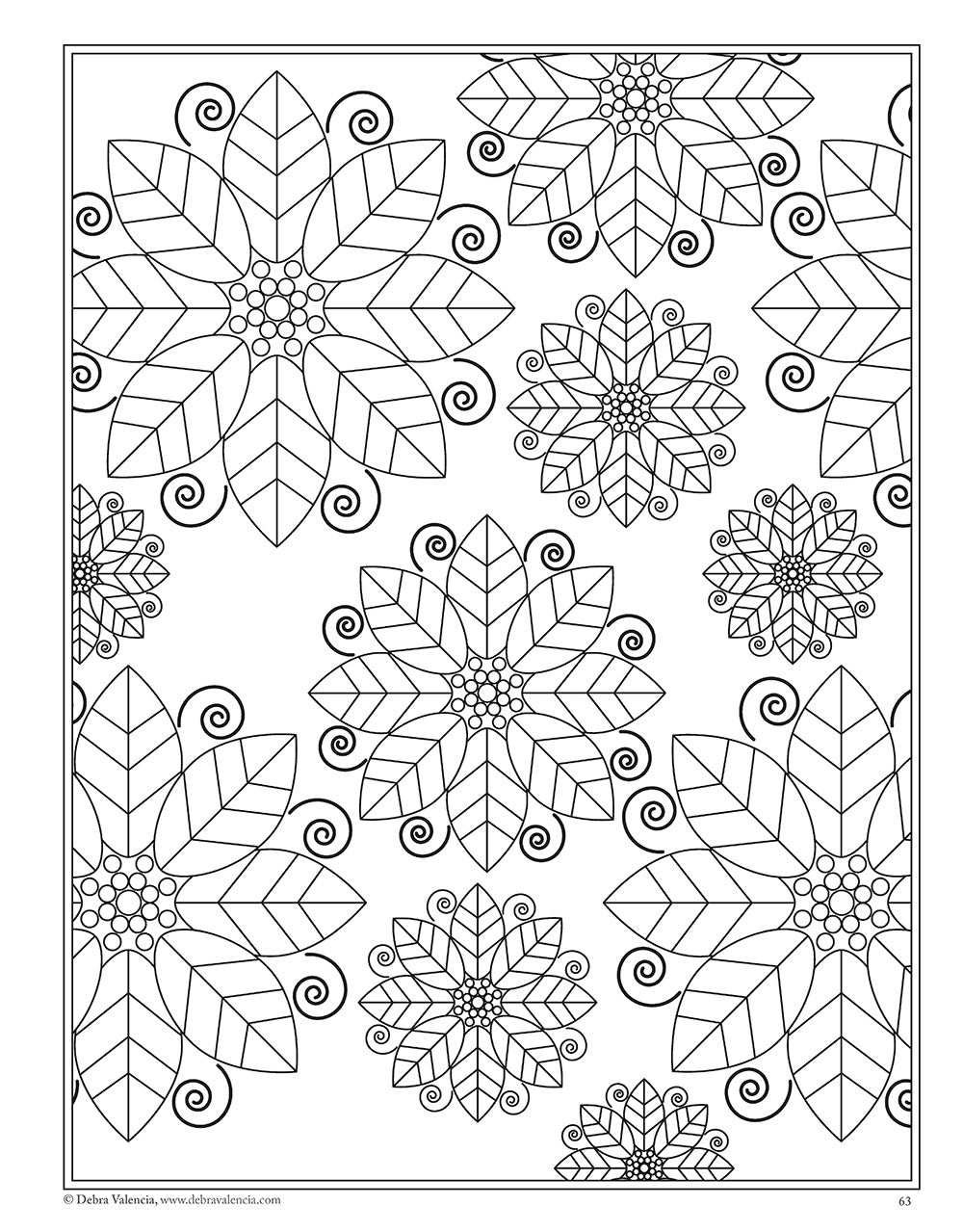 Modern Flowers Coloring Book