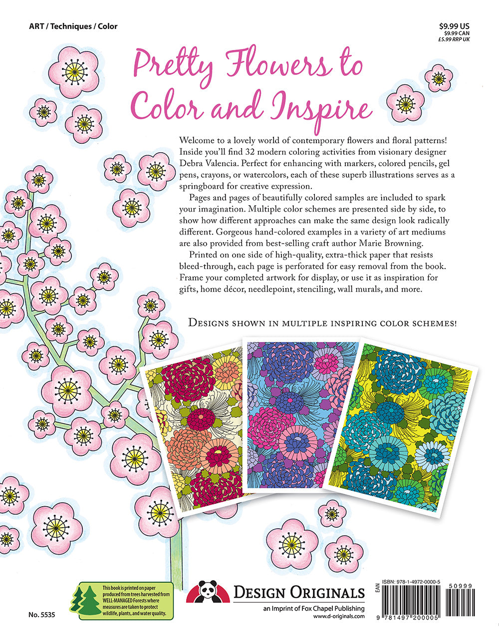 Modern Flowers Coloring Book