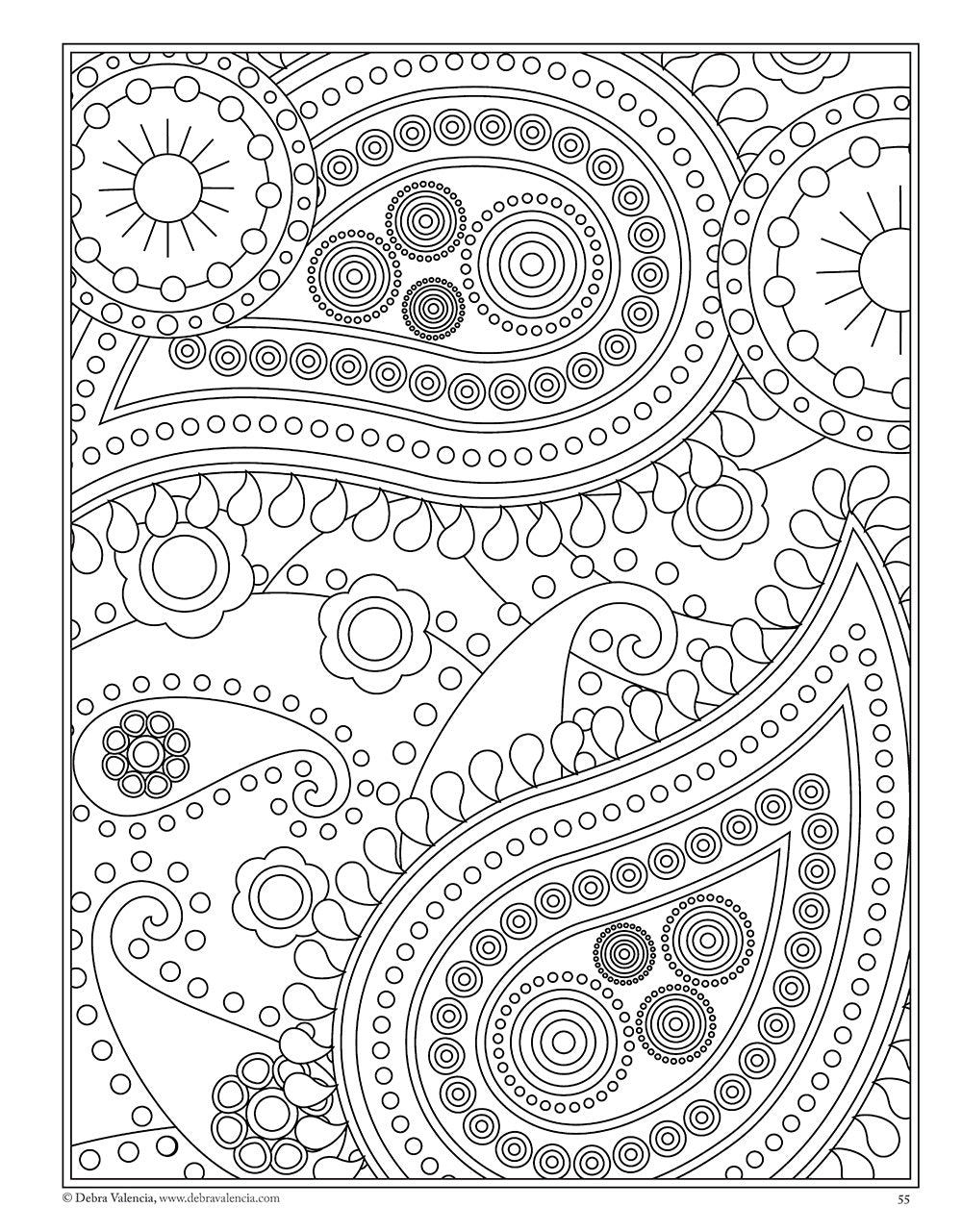 Boho Paisley Coloring Book