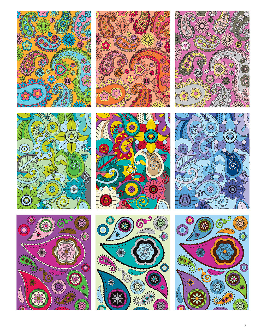 Boho Paisley Coloring Book