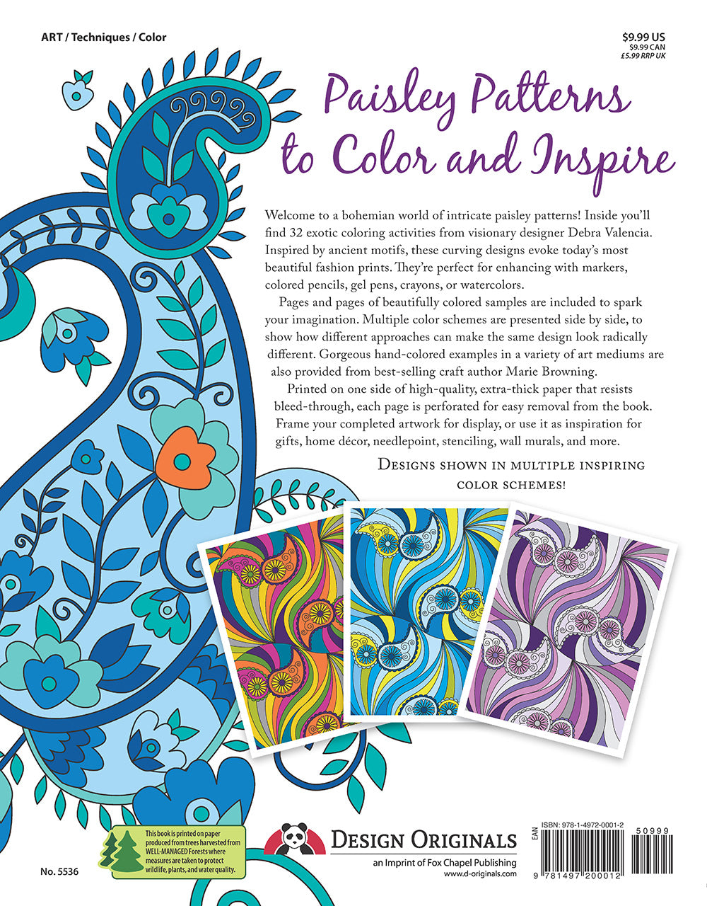 Boho Paisley Coloring Book