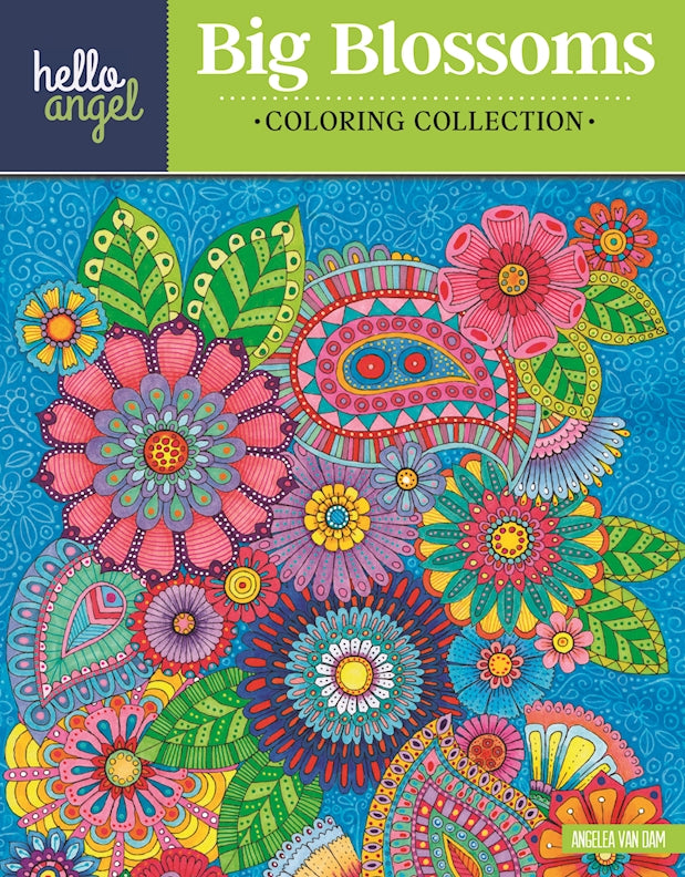 Hello Angel Big Beautiful Blossoms Coloring Collection