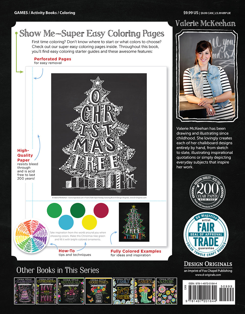 Chalk-Style Holiday Coloring Book