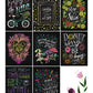 Chalk-Style Expressions Coloring Book