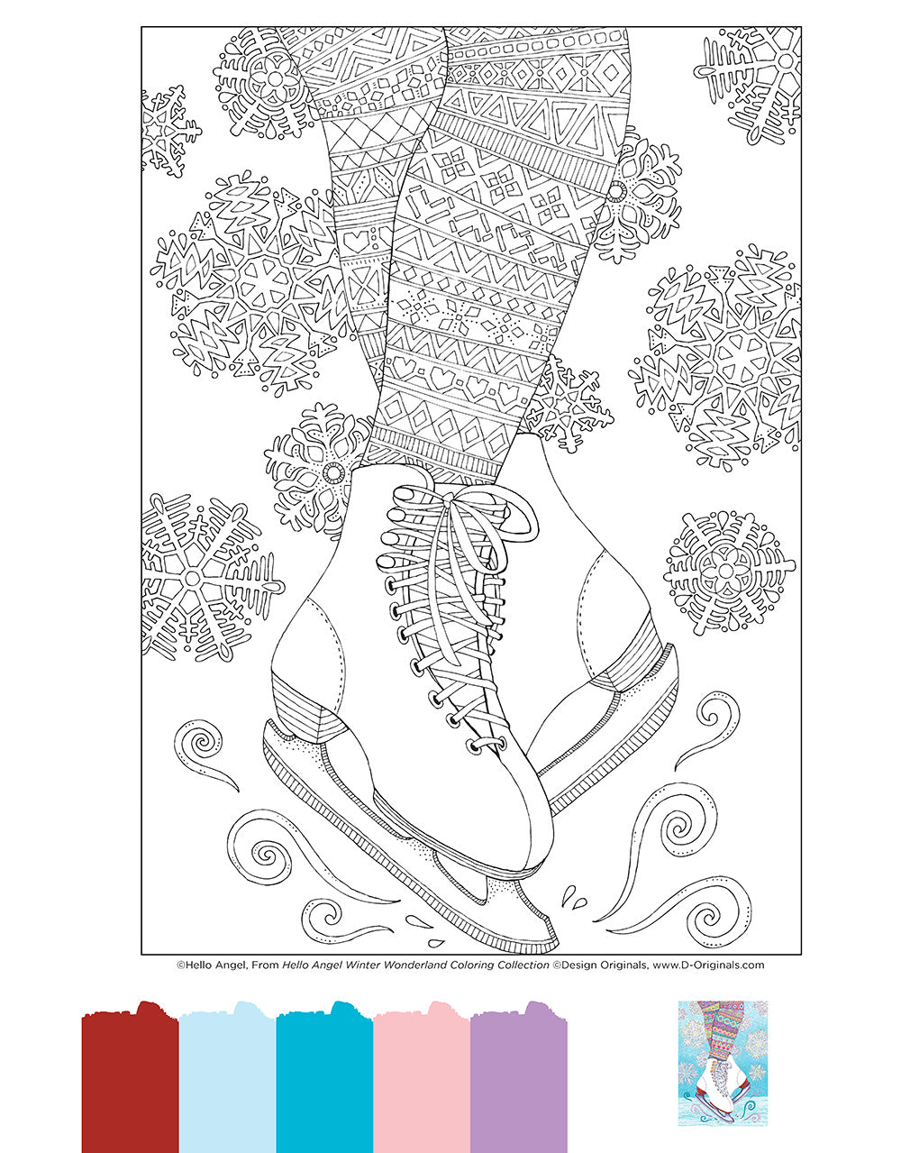 Hello Angel Winter Wonderland Coloring Collection