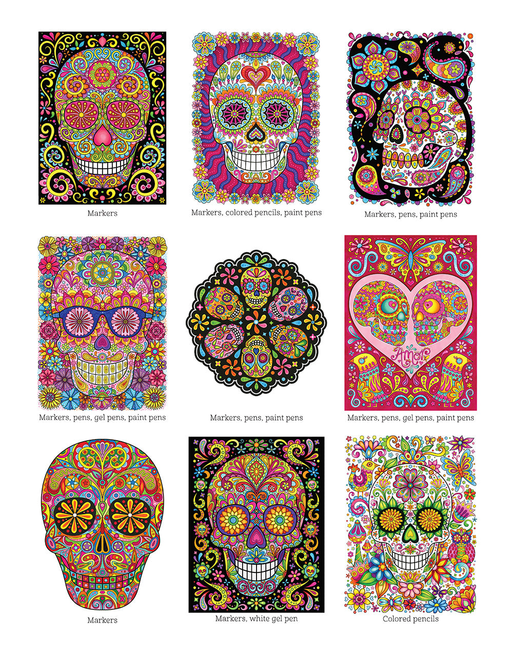 Sugar Skulls Coloring Book