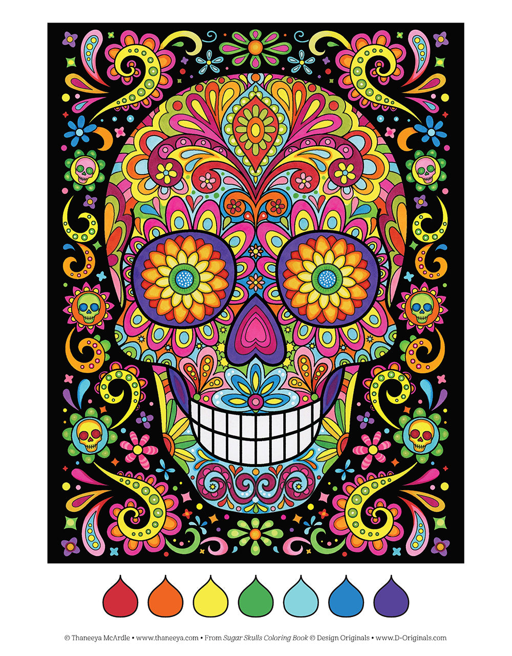 Sugar Skulls Coloring Book