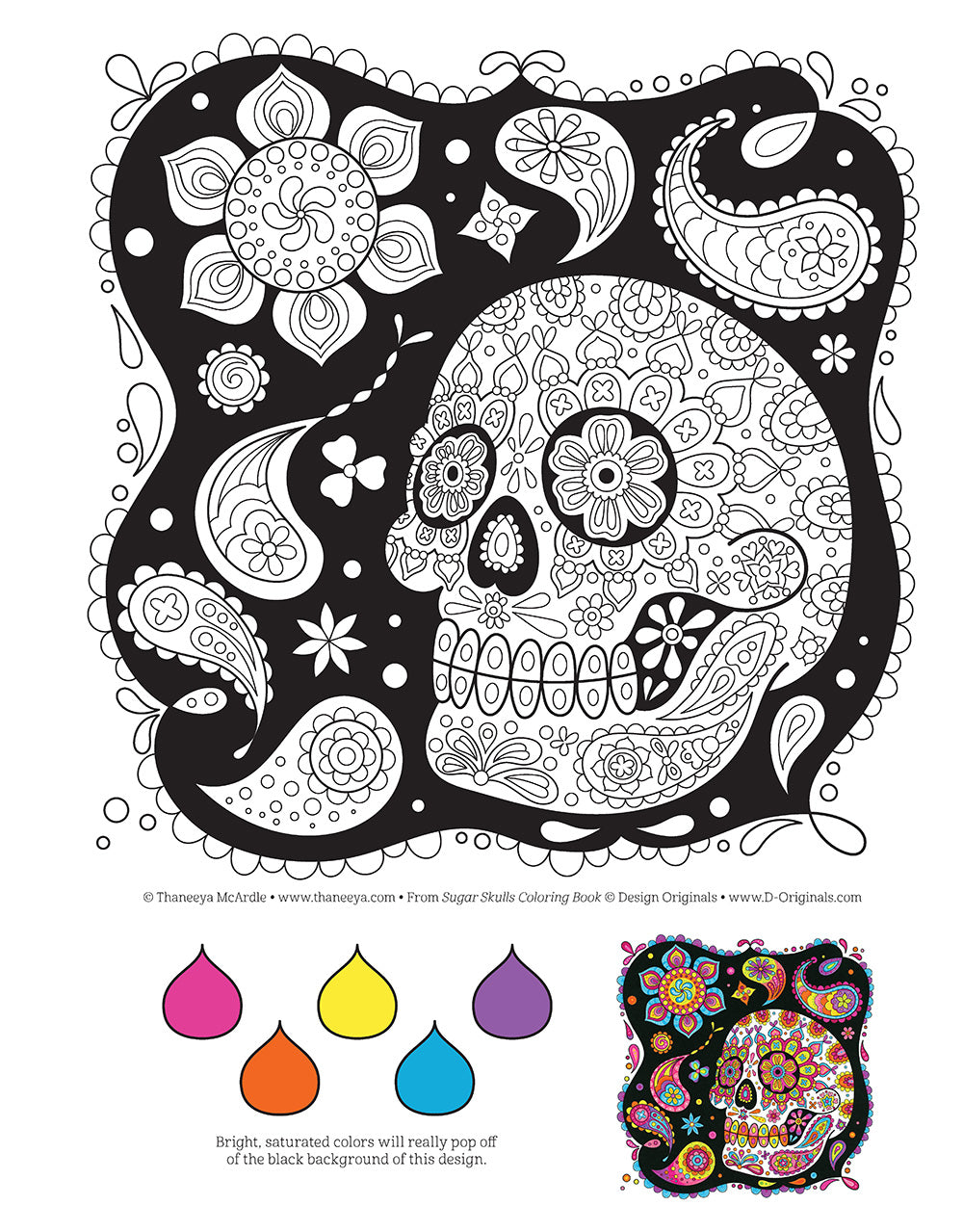 Sugar Skulls Coloring Book