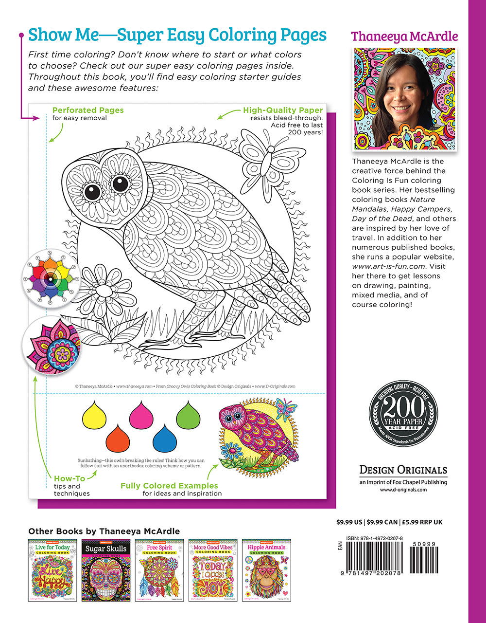 Groovy Owls Coloring Book