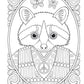 Hippie Animals Coloring Book