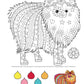 Hippie Animals Coloring Book