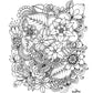 KC Doodle Art Beautiful Blooms Coloring Book