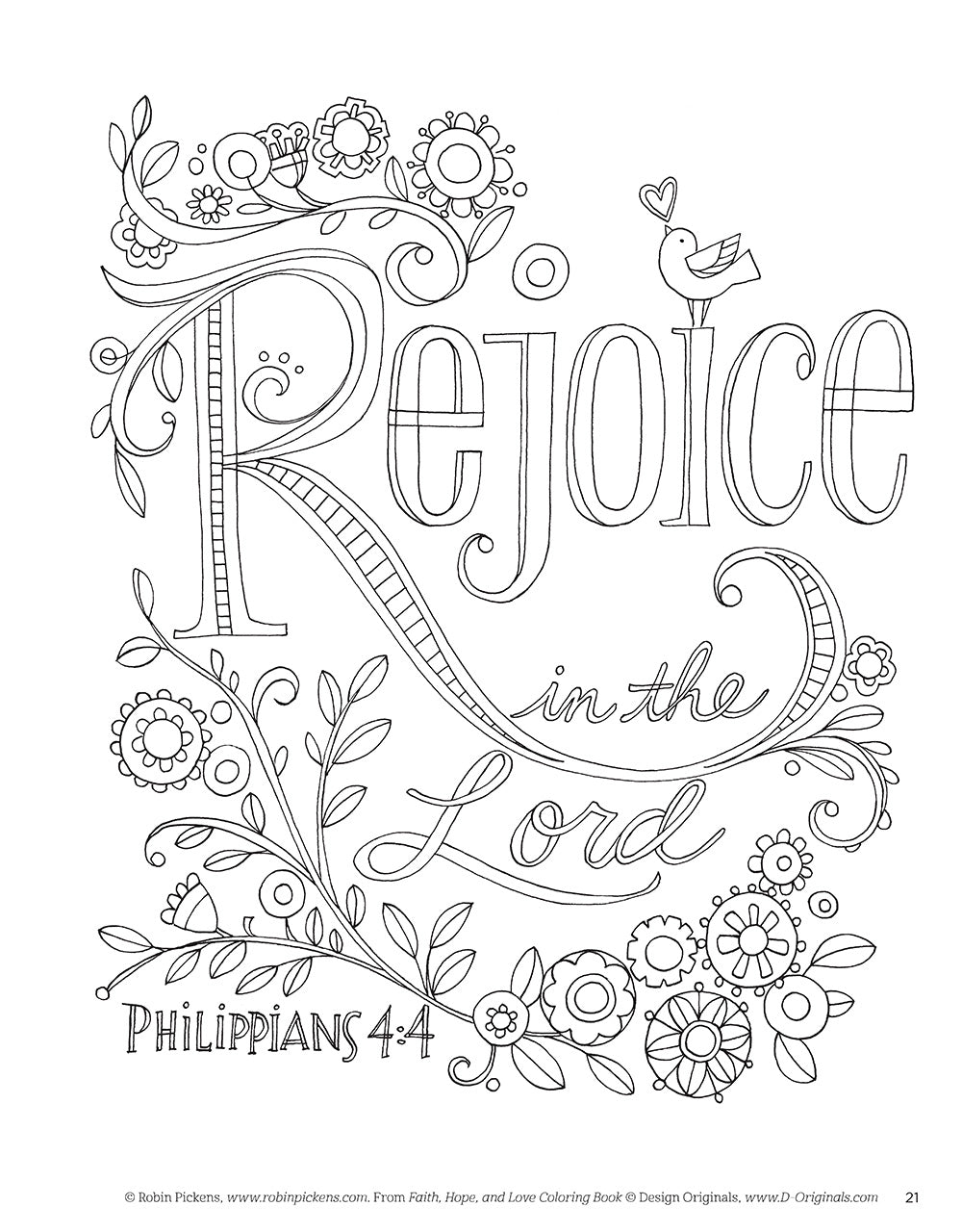 Faith, Hope & Love Coloring Book