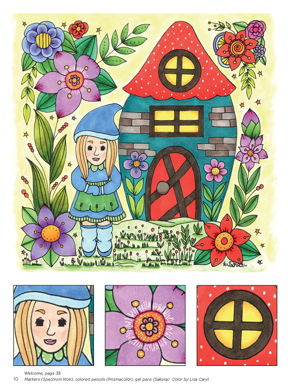 KC Doodle Art Woodland Whispers Coloring Book