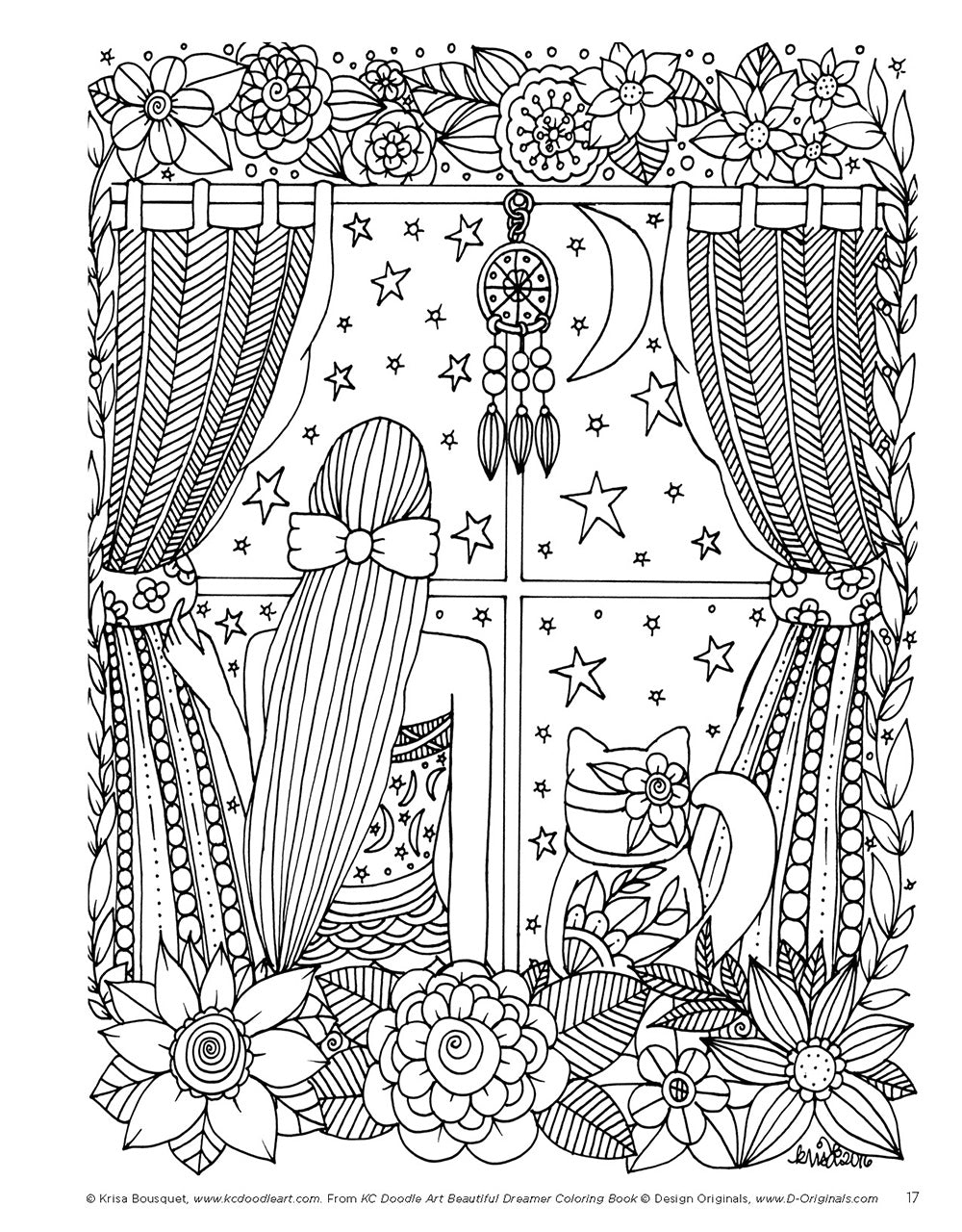 KC Doodle Art Beautiful Dreamer Coloring Book