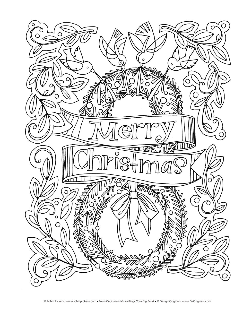 Deck the Halls Holiday Coloring Book