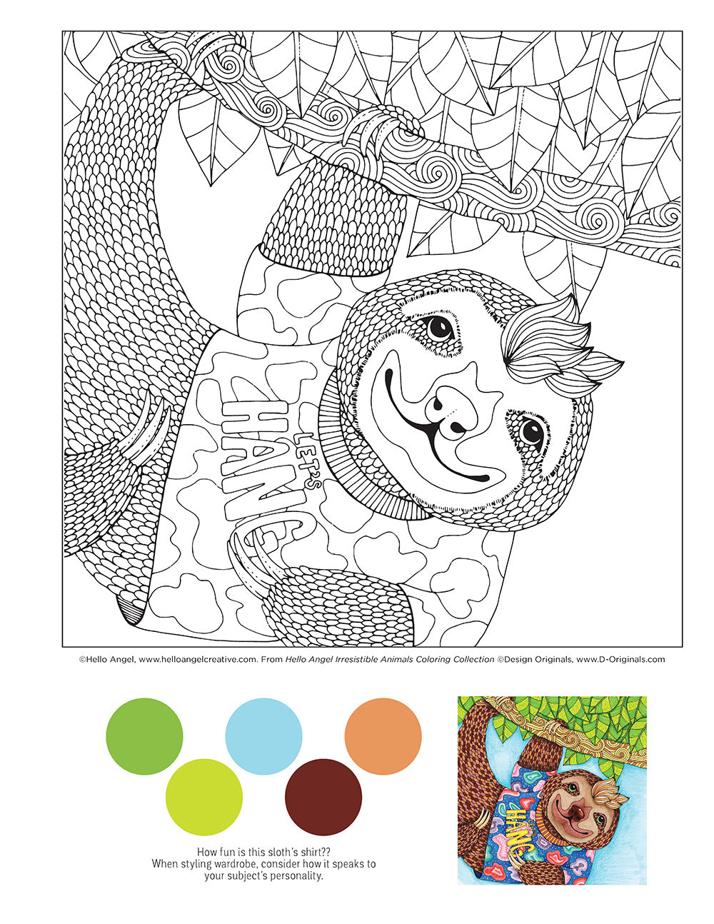 Hello Angel Irresistible Animals Coloring Collection