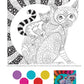 Hello Angel Fun & Fantastic Animals Adult Coloring Collection