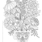 Happy Blossoms Coloring Book