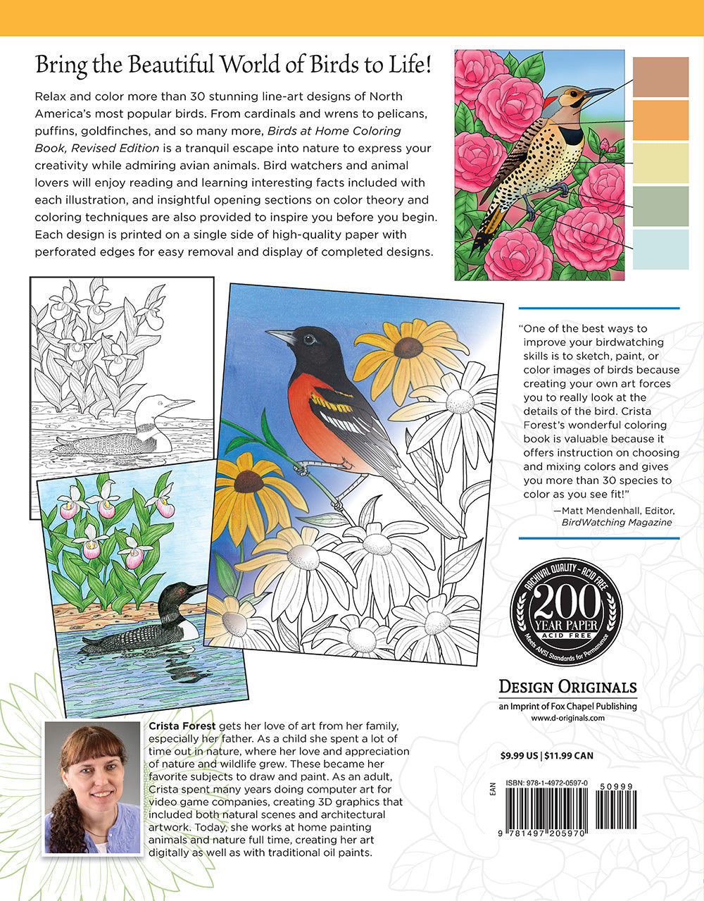 Birds at Home Coloring Book (Revised Edition)