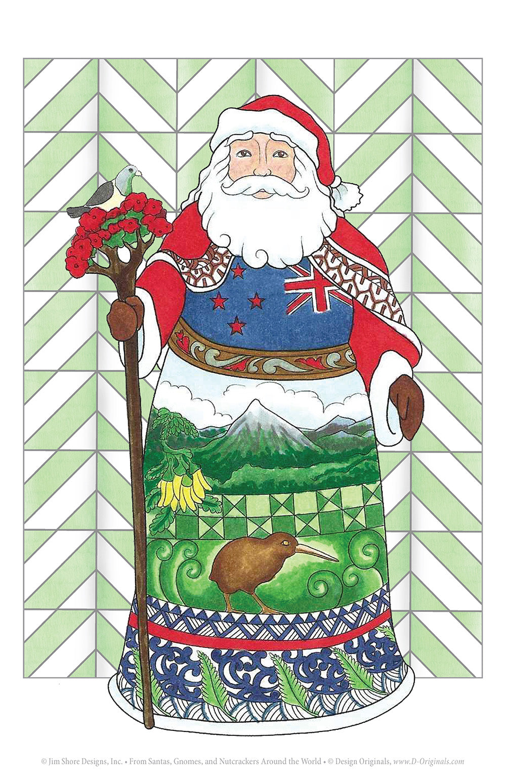 Jim Shore Santas, Gnomes, and Nutcrackers Around the World Coloring Book