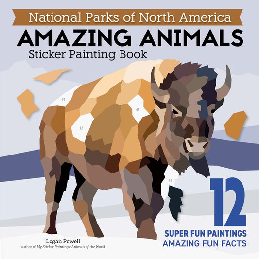 National Parks of North America AMAZING ANIMALS Sticker Painting Book