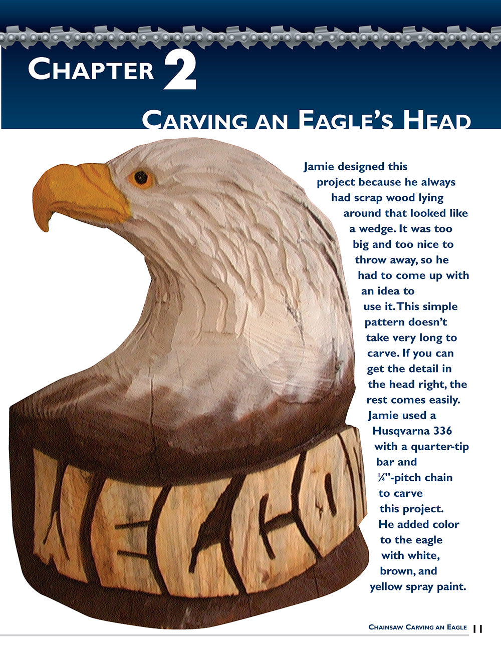 Chainsaw Carving an Eagle