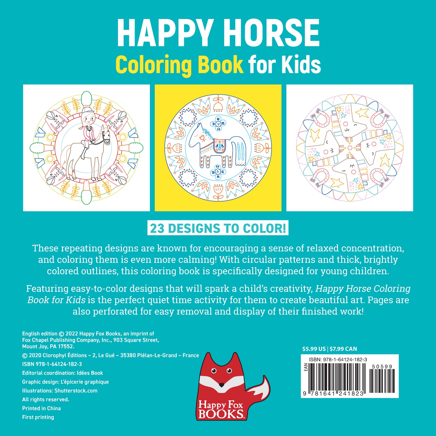 Happy Horse Coloring Book for Kids