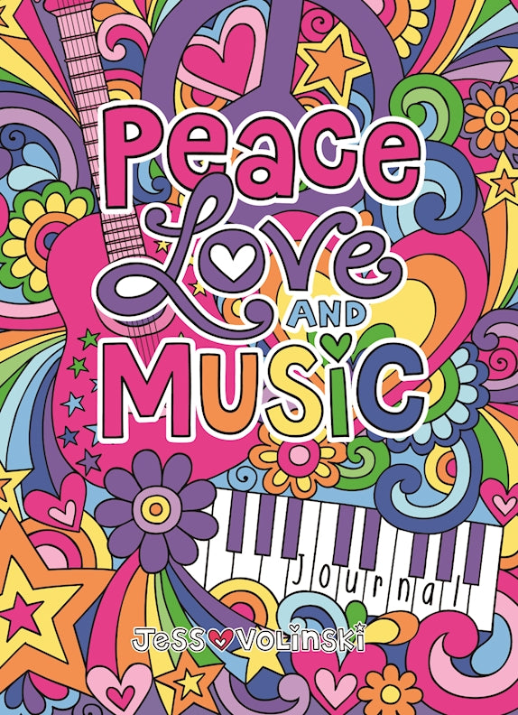 Notebook Doodles Peace Love and Music Guided Journal