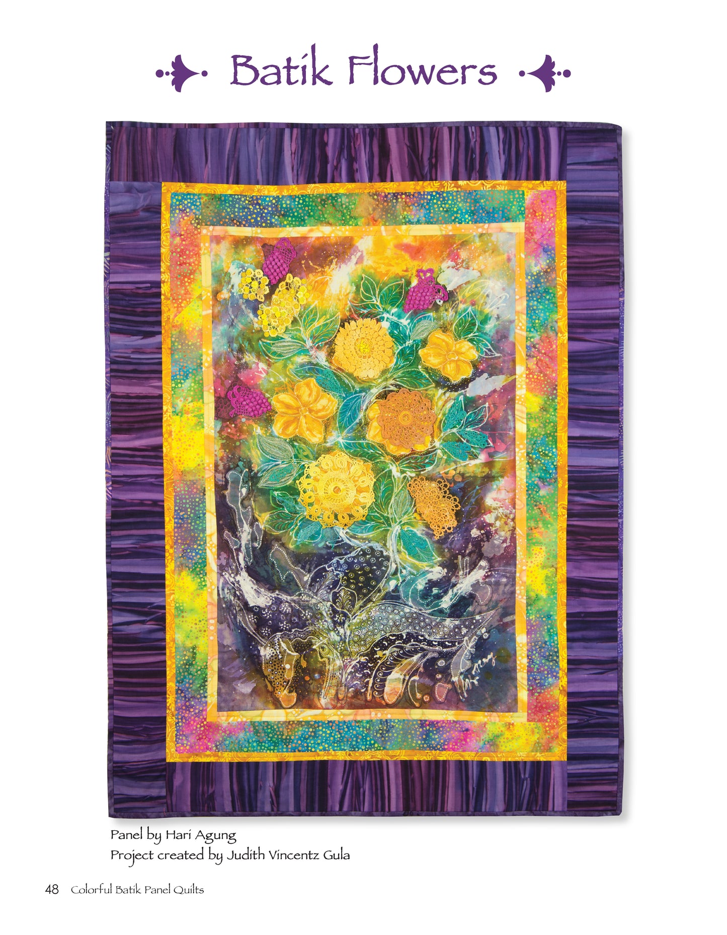 Colorful Batik Panel Quilts